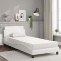 vidaXL Posteľ s matracom Dover biela 80x200 cm umelá koža