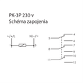 Relé elektromagnetické F&F PK-3P/230, 3× NO/NC, 230V, 3x 8A, na DIN lištu