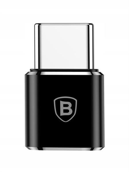 Baseus adaptér z microUSB na USB-C čierny