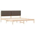 vidaXL Rám postele s čalúneným čelom Sivohnedá 200 x 200 cm