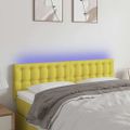 vidaXL Čelo postele s LED zelené 144x5x78/88 cm látka