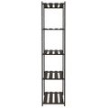 vidaXL Regál s 5 policami čierny 80x38x170 cm borovicový masív