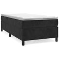 vidaXL Posteľný rám s boxspringom čierny 100x200 cm zamat
