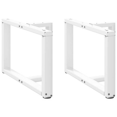 vidaXL Nohy konferenčného stolíka v tvare T, 2 ks, biele, 60x25x(42-43) cm, oceľové