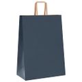 vidaXL Papierové tašky 250 ks s rúčkami, modré, 32x17x44 cm