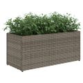 vidaXL Záhradné kvetináče 2 nádoby 2 ks sivé 72x30x32 cm polyratan