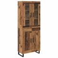 vidaXL Highboard 2 ks Staré drevo 69,5 x 34 x 180 cm Kompozitné drevo