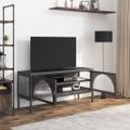 vidaXL TV Skrinka čierna 105x35x50 cm sklo a oceľ
