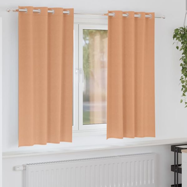 vidaXL Záclony na zatemnenie s krúžkami 2 pcs Svetlohnedá 175 x 140 cm
