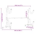 vidaXL Stojan pre 2 kajaky 250x57x127,5 cm oceľ