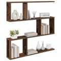 vidaXL Stenná polica Staré drevo 80 x 12 x 79,5 cm Kompozitné drevo