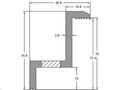 Úchyt krajný Z-30, L50 mm čierny eloxovaný pre FV panel s rámkou 30 mm