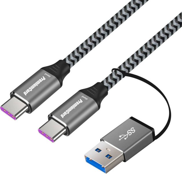 PremiumCord USB-C kábel (USB 3.2, 5A, 20Gbit/s) 2m