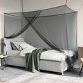 vidaXL Sieť proti komárom na posteľ 156 mesh Čierna 220 x 100 x 150 cm