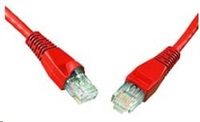 Solarix - patch kabel CAT5E UTP PVC 3m červený snag-proof