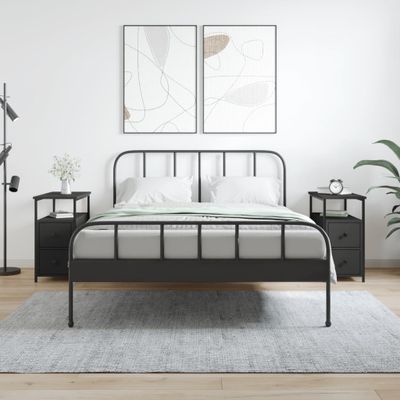 vidaXL Nočné stolíky 2 ks čierne 30x60x60 cm kompozitné drevo