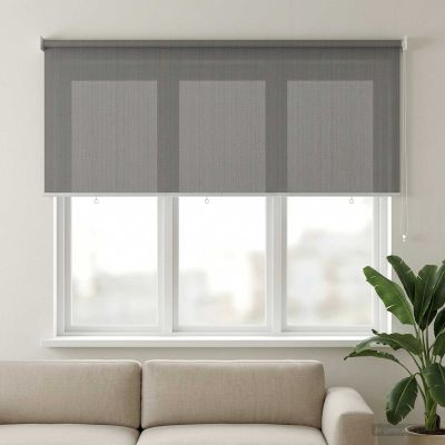 vidaXL Vonkajšia roleta s blokovaním UV žiarenia 90% Svetlosivá HDPE