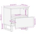 vidaXL Nočný stolík 40x34x46 cm surové masívne mango