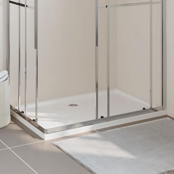 vidaXL Obdĺžniková sprchová vanička z ABS biela 80x120 cm