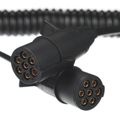 Propojovací spirálový kábel 7pin typ N TRAILER CABLE 11, plastová zástrčka, 24V, 3,5 m SIXTOL