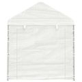 vidaXL Altánok so strechou, biely 20,07x2,28x2,69 m, polyetylén