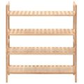 vidaXL Regál na topánky z masívneho orechového dreva 69x26x81 cm