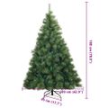 vidaXL Umelý Sklápací Vianočný Stromček Zelená 180 cm PVC, oceľ