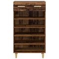 vidaXL Skriňa na topánky 60 x 35 x 105 cm Kompozitné drevo Staré drevo