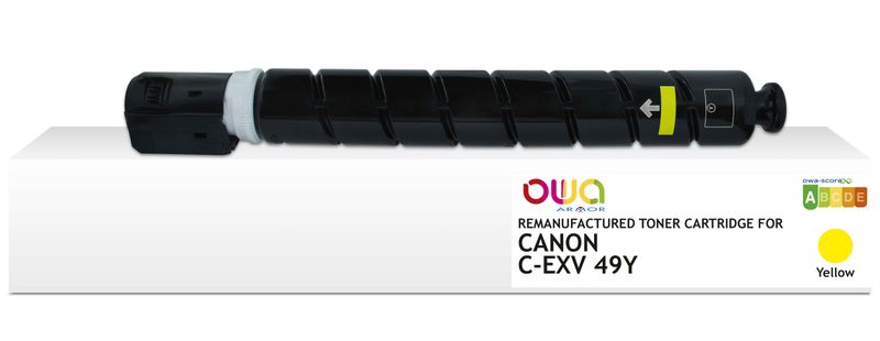 OWA Armor toner kompatibilný s Canon C-EXV49Y, 19000st, žltá/yellow