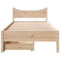 vidaXL Posteľný rám so zásuvkami 75x190 cm masívna borovica