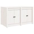 vidaXL Vonkajšia kuchynská skrinka MEPPEL biela 106x55x64 cm borovicový masív