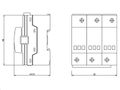 Prepätová ochrana VCX DC trieda T1T2 (B+C) 3P 1500 V 12,5 kA RED