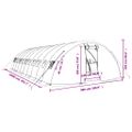 vidaXL Fóliovník s oceľovým rámom biely 50 m² 10x3x2 m