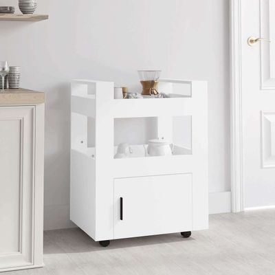 vidaXL Kuchynský vozík biely 60x45x80 cm upravené drevo