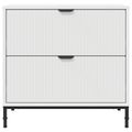 vidaXL Nočný stolík Biela 63.5 x 36 x 61 cm Kompozitné drevo