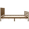 vidaXL Posteľný rám s čelom medovo-hnedý 200x200 cm masívne drevo