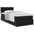 vidaXL Osmanský rám postele s matracom čierna 90x190 cm zamat
