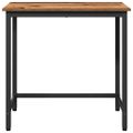 vidaXL stôl Staré drevo 100 x 50 x 76,5 cm Inžinierske drevo a oceľ