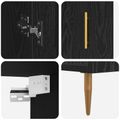 vidaXL Highboard Čierny dub 69,5 x 34 x 180 cm Kompozitné drevo