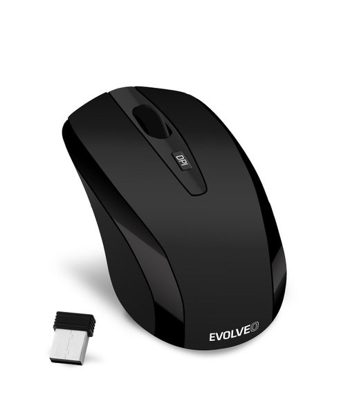 EVOLVEO WML-306B/Cestovná/Laserová/1 600 DPI/Bezdrôtová USB/Čierna