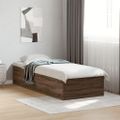 vidaXL Posteľný rám hnedý dub 90x190 cm kompozitné drevo