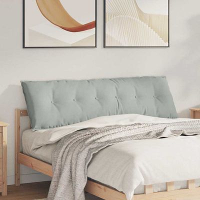 vidaXL Poduška na chrbát Svetlosivá 160 x 50 cm Kordúrová tkanina
