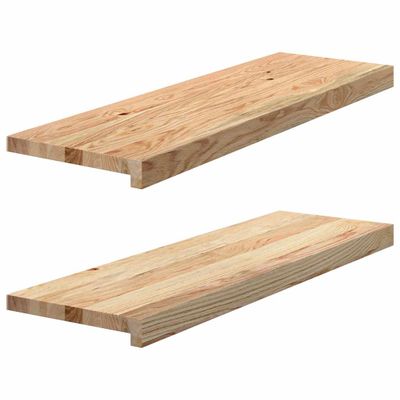 vidaXL Okenný parapet 2 ks 80x25x2 cm neošetrený dubový masív