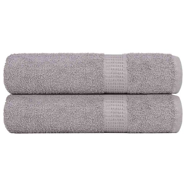 vidaXL Osušky do kúpeľne FROGN 2 ks sivé 100x150 cm 360 g/m²