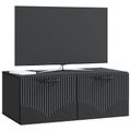 vidaXL Nástenná TV skrinka Čierna 78,5 x 41 x 30 cm Kompozitné drevo