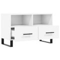 vidaXL TV skrinka biela 80x36x50 cm spracované drevo
