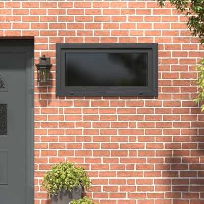 vidaXL Podkrovné okno RISOR 110 x 60 cm PVC a sklo Antracitová