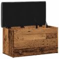 vidaXL Úložná lavica Old Wood 82x42x45 cm Konštrukčné drevo
