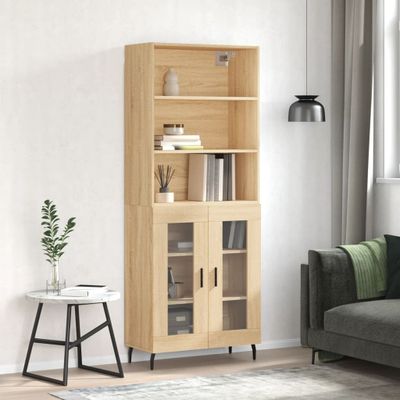 vidaXL Vysoká skrinka dub sonoma 69,5x34x180 cm spracované drevo