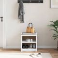 vidaXL Lavica do predsiene SANDNES biela 45x40x50 cm borovicový masív